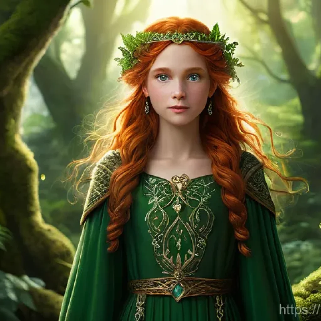 국제군사협력과 공동훈련 사례 - **Prompt 1: Enchanted Forest Guardian**
    A young female elf, with long braided auburn hair and br...