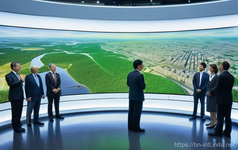 다자주의와 양자주의 비교 - **Prompt 1: Global Unity for Sustainable Future**
    A vibrant, high-resolution digital painting de...