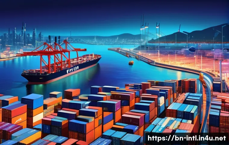 국제경제학 개론 - **Prompt 1: "Global Trade Network"**
    A vibrant and dynamic illustration of a global trade networ...
